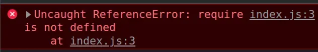referenceerror require is not defined