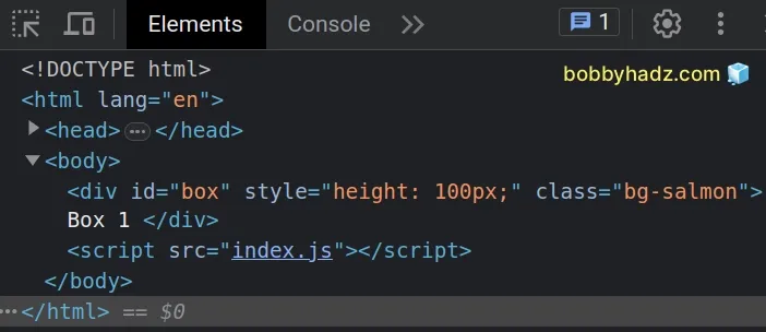 remove specific css property from the elements styles