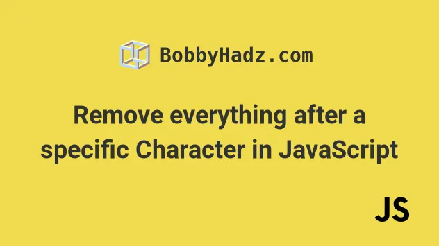 Javascript Remove Characters After Specific Character