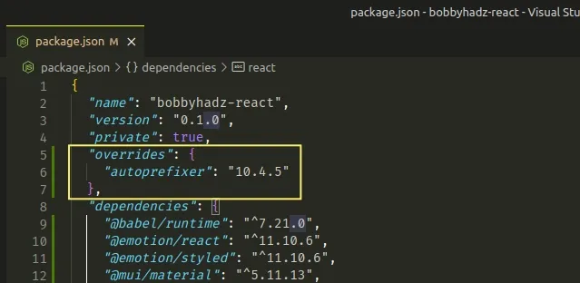 pin autoprefixer version using npm
