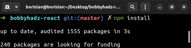 rerun npm install
