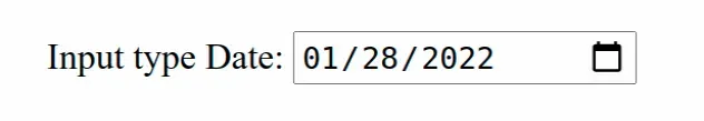 date input set current date