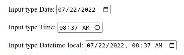set values input date time