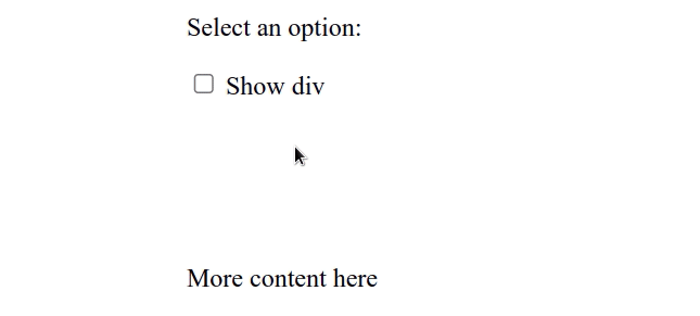 show element if checkbox checked visibility