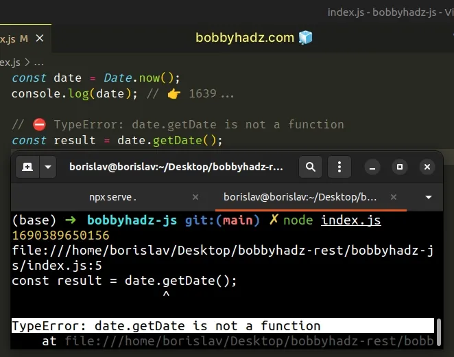 date getdate is not a function
