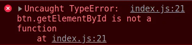 typeerror getelementbyid is not a function