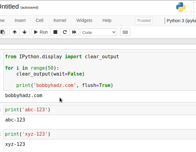 How To Get Output Cell In Jupyter Notebook