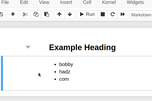 collapsing headings in jupyter notebook