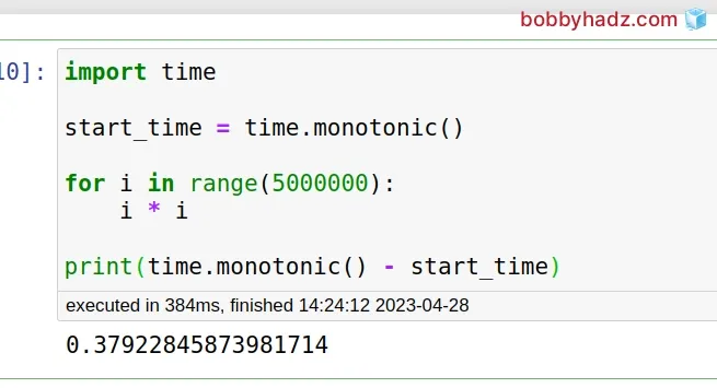 calculate execution time using time monotonic