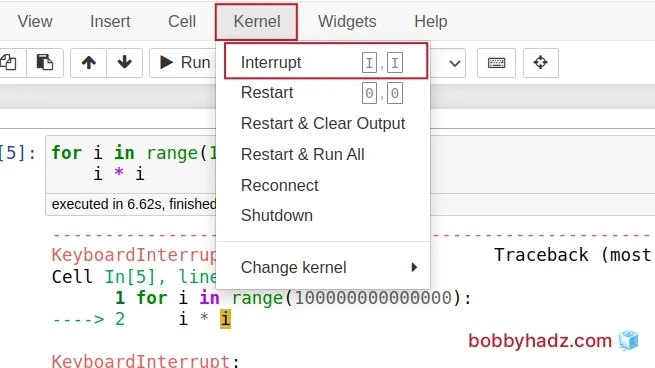 kernel interrupt and restart