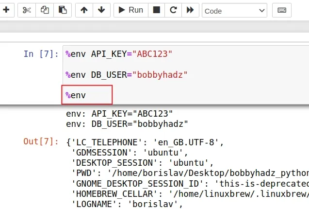 How To Set And Get Environment Variables In Jupyter Notebook Bobbyhadz