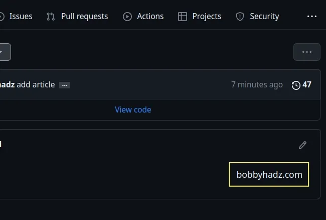 github right align text