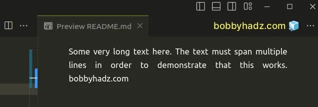 justify text markdown