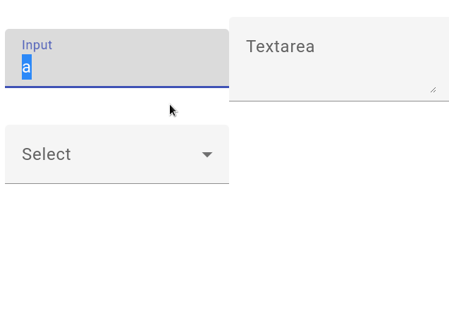 using input textarea and mat select