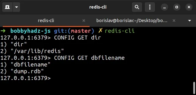 get redis config directory and file