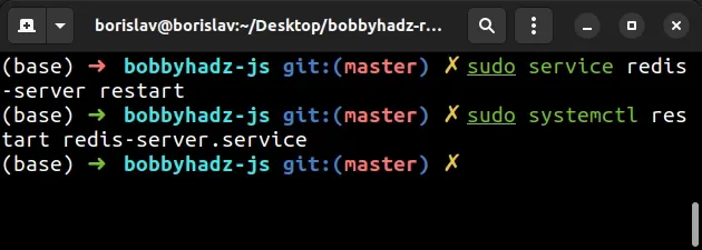 restart redis server on linux
