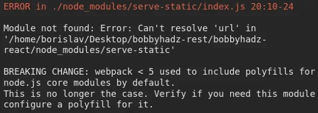 module not found error cant resolve url