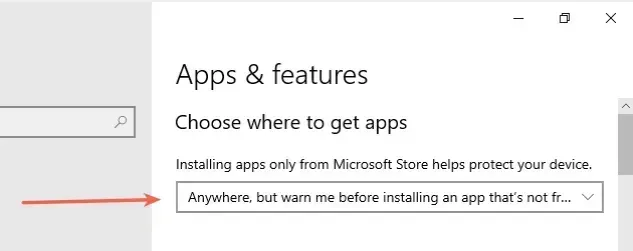 choose where to get apps