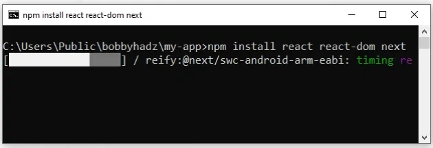 npm install next