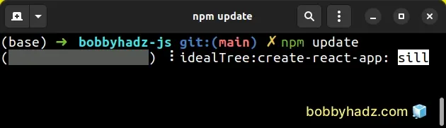 issue npm update