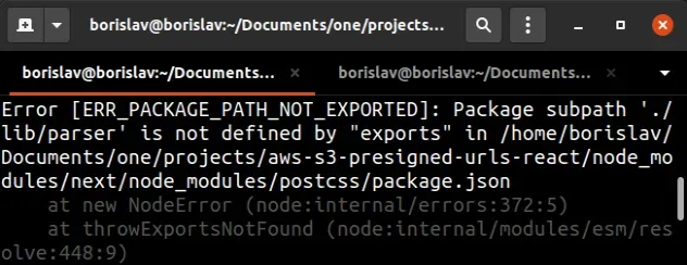 package path not exported error