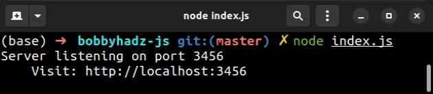 change nodejs native server port