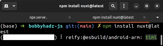 install latest version of nuxt