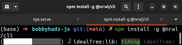 npm install nrwl cli