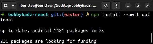 skipping optional dependencies