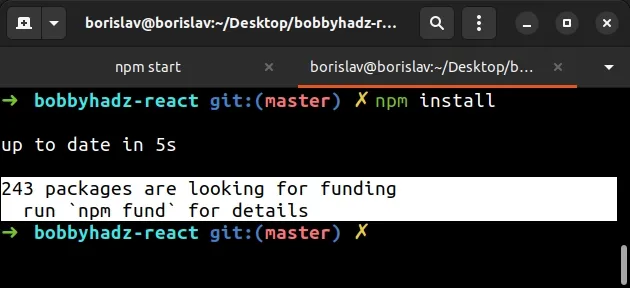 npm packages are looking for funding