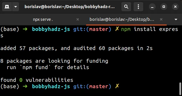 npm install express