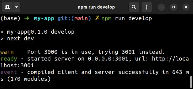 npm run develop