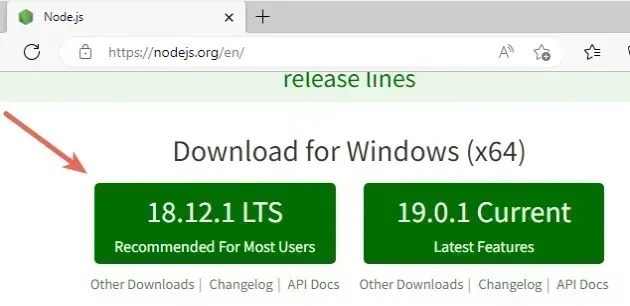 download node lts version