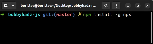 install npx macos linux