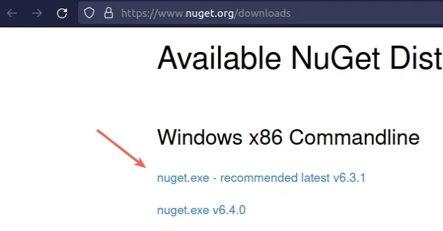 download nuget exe file