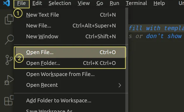 file open file or folder