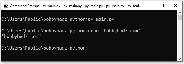 run cmd shell script from python script