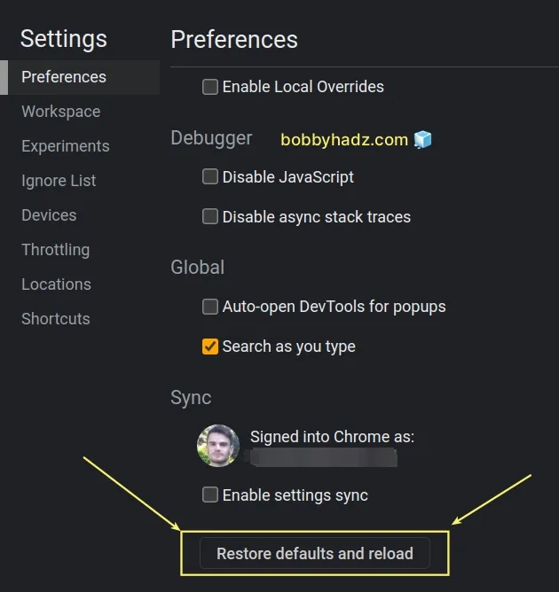 click restore defaults and reload