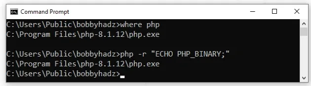 find php install folder