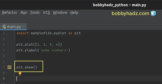 pycharm-does-not-show-a-matplotlib-plot-issue-solved-bobbyhadz