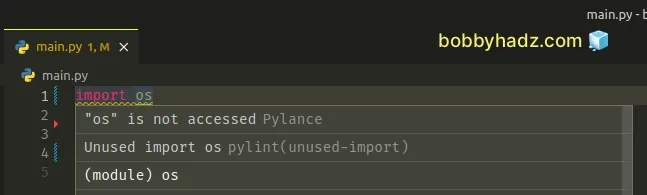 unused import pylint