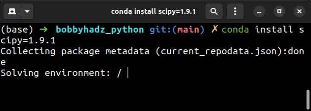 conda install specific package version