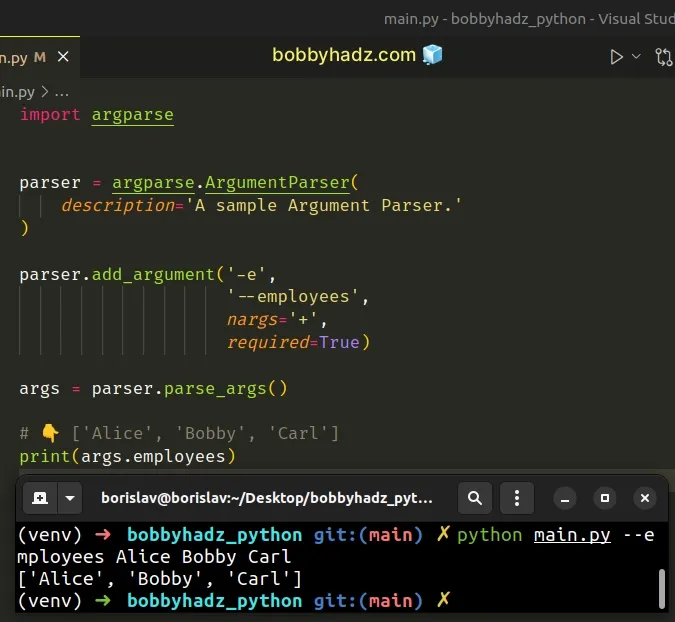 python-argparse-pass-a-list-as-command-line-argument-bobbyhadz