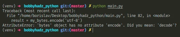 attributeerror bytes object has no attribute encode