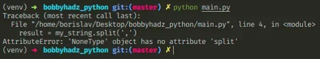 attributeerror nonetype object has no attribute split