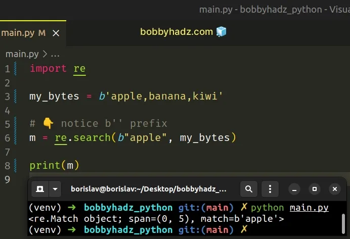 using bytes pattern on bytes like object