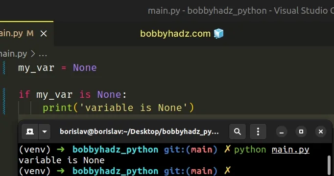 check if variable is none in python