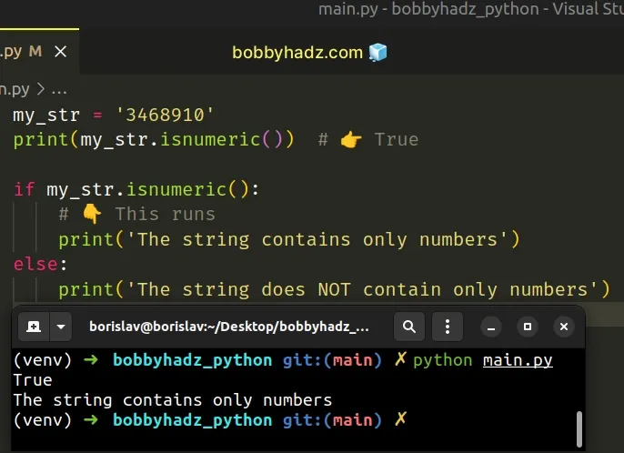 check if string contains only numbers