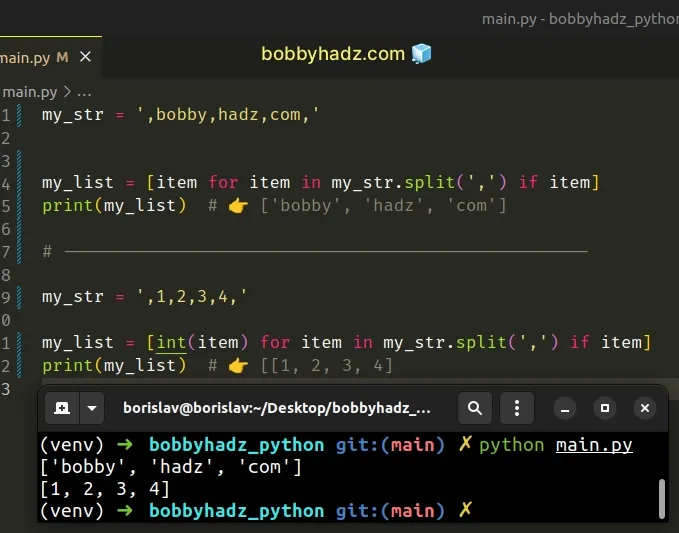 Parse Comma Separated String To List Python