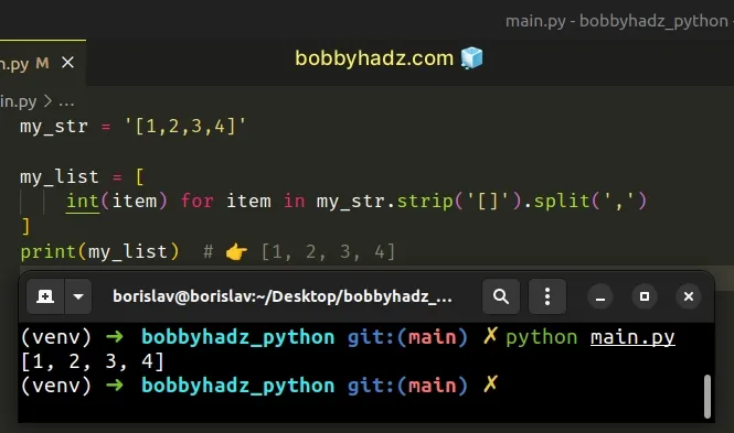 Convert String Representation Of List To List In Python Bobbyhadz